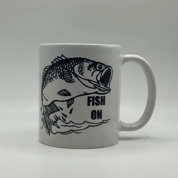 Fish On – White Ceramic Coffee Mug (11oz) - Picture 1 of 2
